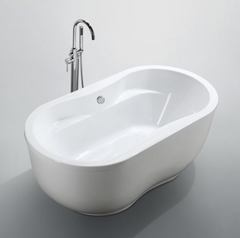Bellaterra Brescia 65 in. Freestanding Bathtub in Glossy White BA6811