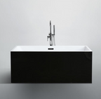 Bellaterra Brindisi 59 in. Freestanding Bathtub in Glossy Black BA6813BL