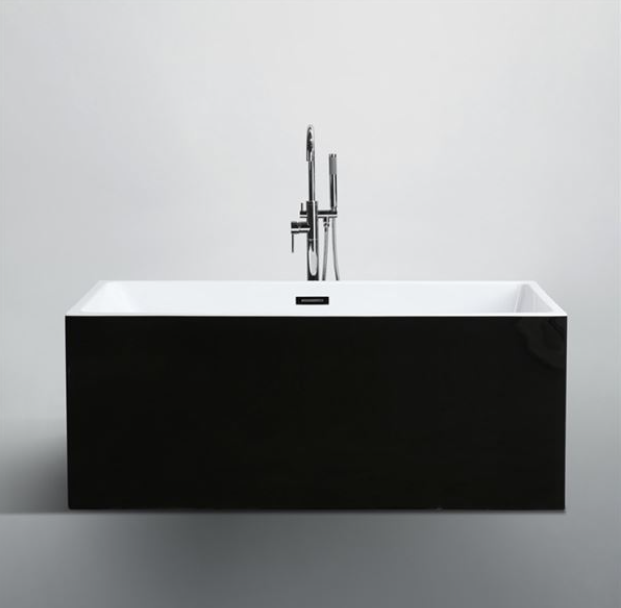 Bellaterra Brindisi 59 in. Freestanding Bathtub in Glossy Black BA6813BL
