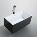 Bellaterra Brindisi 59 in. Freestanding Bathtub in Glossy Black BA6813BL