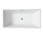 Bellaterra Brindisi 59 in. Freestanding Bathtub in Glossy Black BA6813BL
