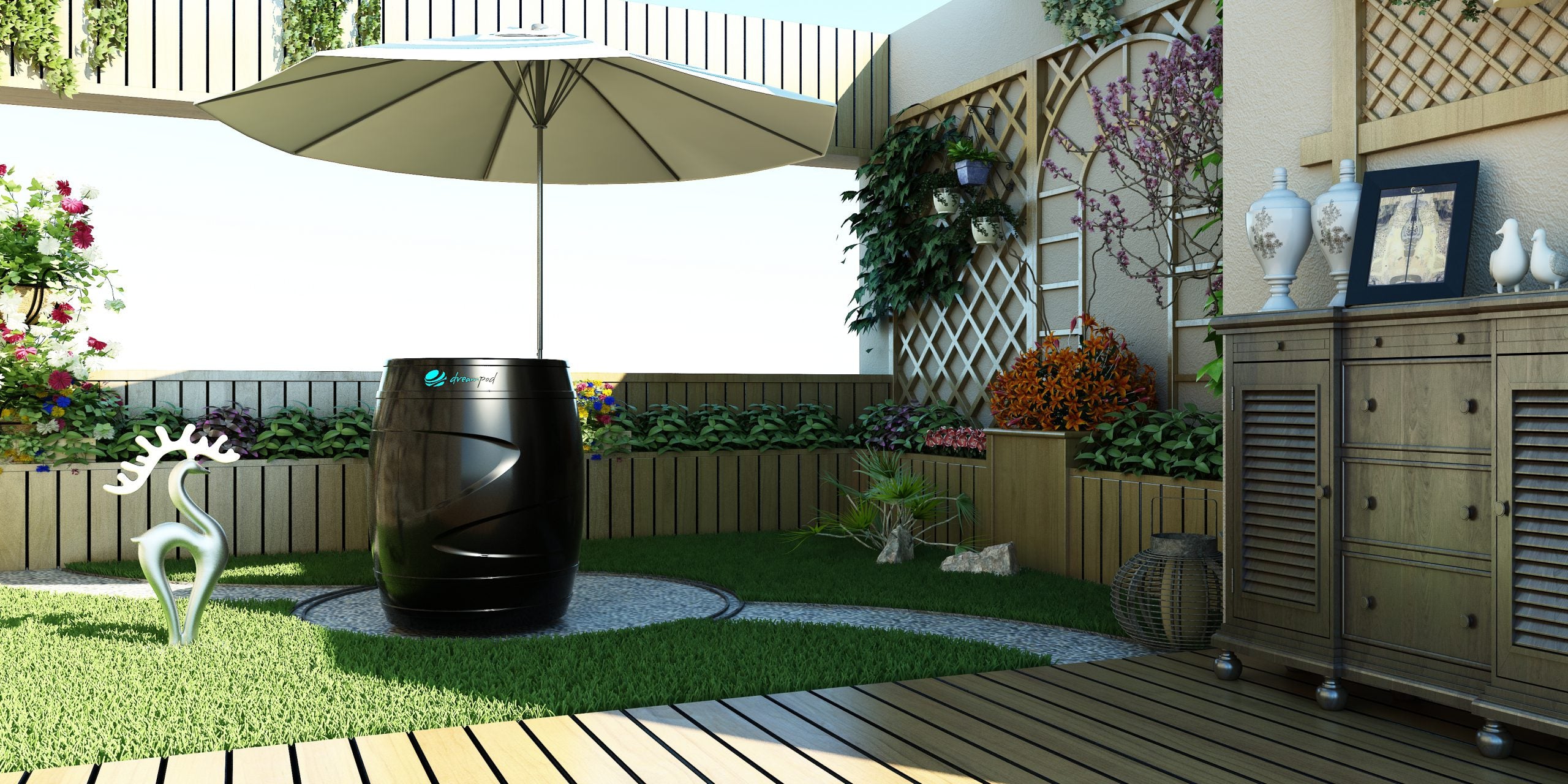 Dreampod Cold Plunge Barrel with Chiller DPIB103BPE