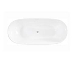 Bellaterra Como 71 inch Freestanding Bathtub in Glossy White BA6602