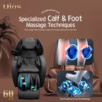 Kahuna Dios Massage Chair 6D Dual Core Air Roller SL-track Dios-6800