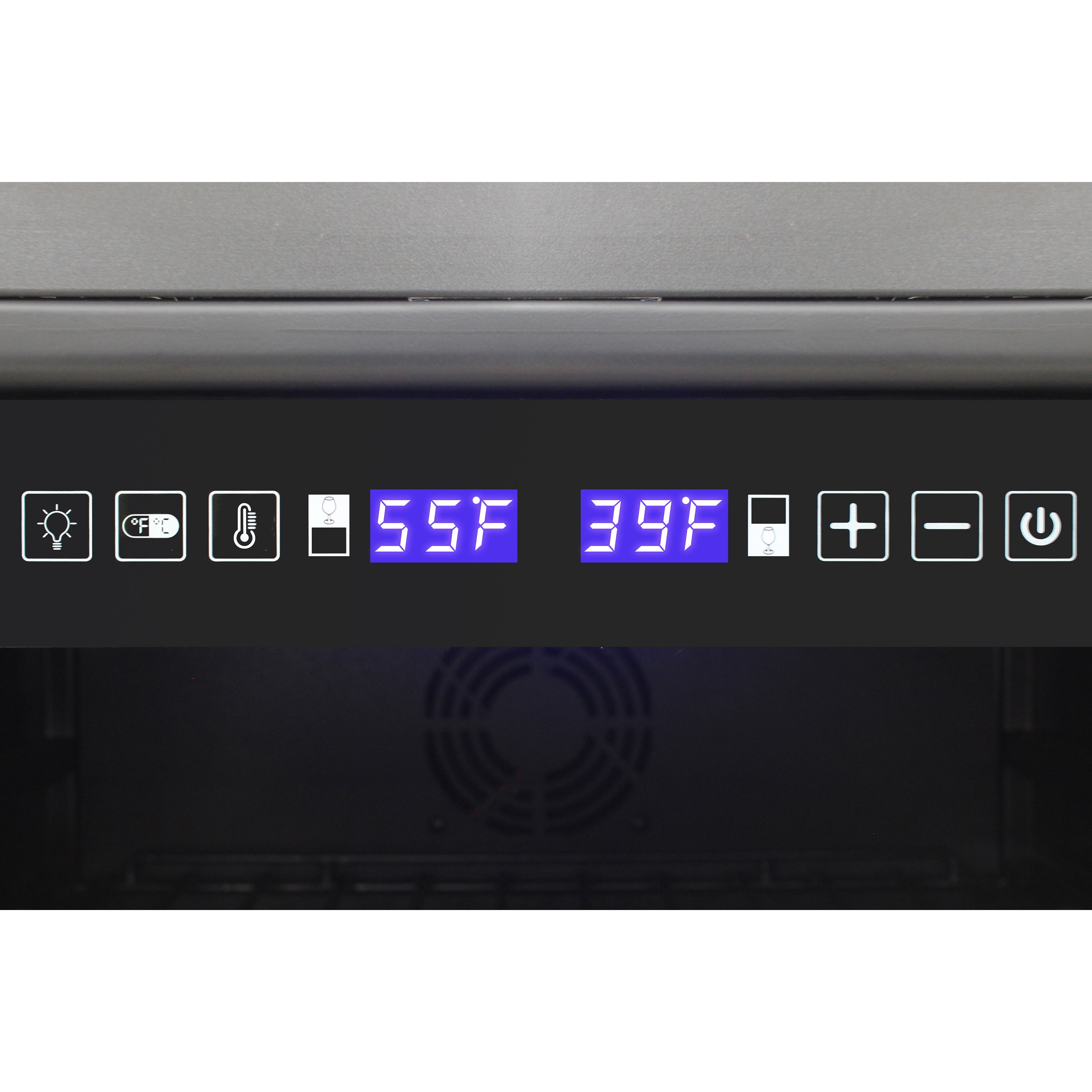 Vinotemp Butler Series Dual-Zone Wine and Beverage Cooler, 98 Bottle or 200 12 oz Can Capacity, in Black EL-100WBC-TS