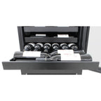 Vinotemp Butler Series Dual-Zone Wine and Beverage Cooler, 98 Bottle or 200 12 oz Can Capacity, in Black EL-100WBC-TS