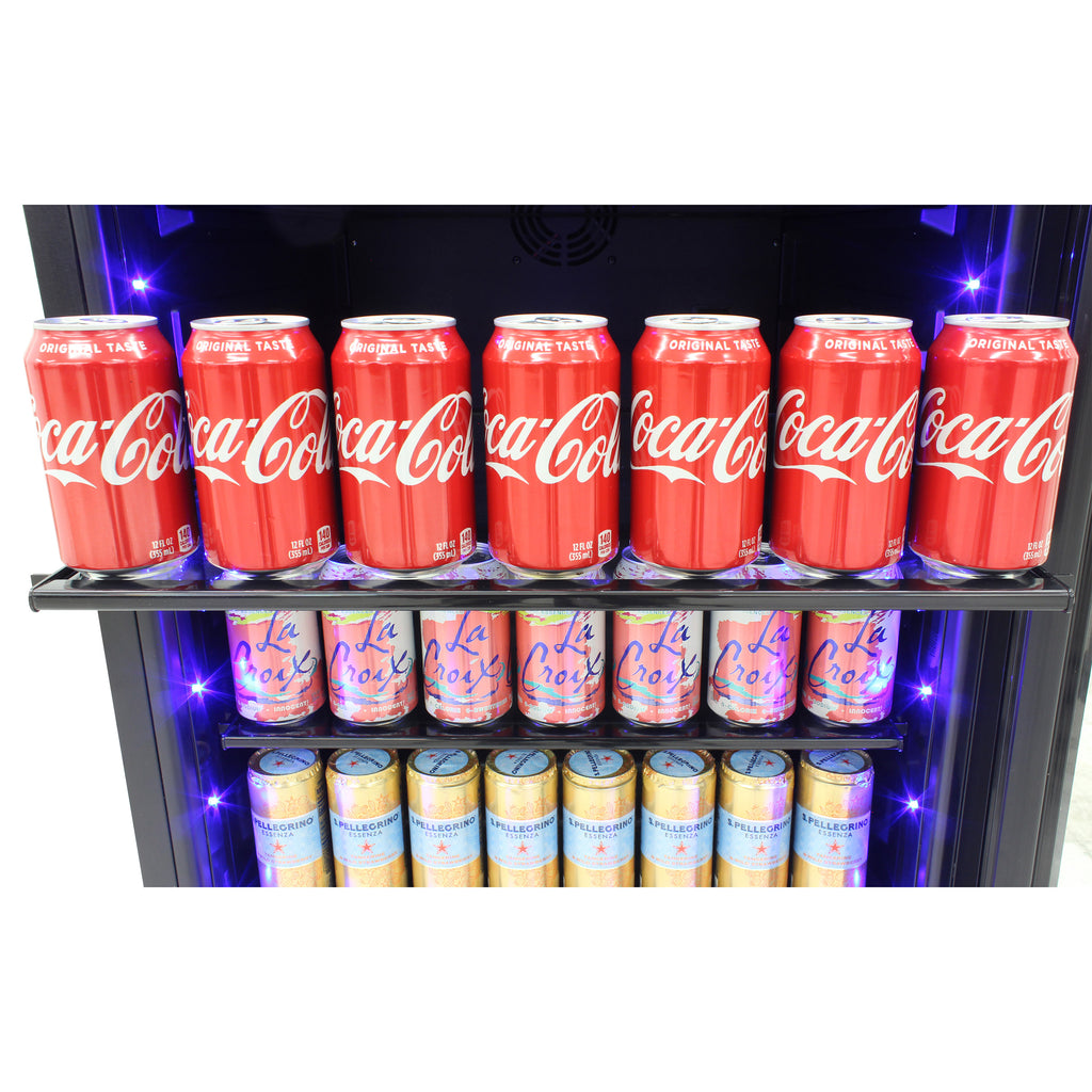 Vinotemp Butler Series Dual-Zone Wine and Beverage Cooler, 98 Bottle or 200 12 oz Can Capacity, in Black EL-100WBC-TS