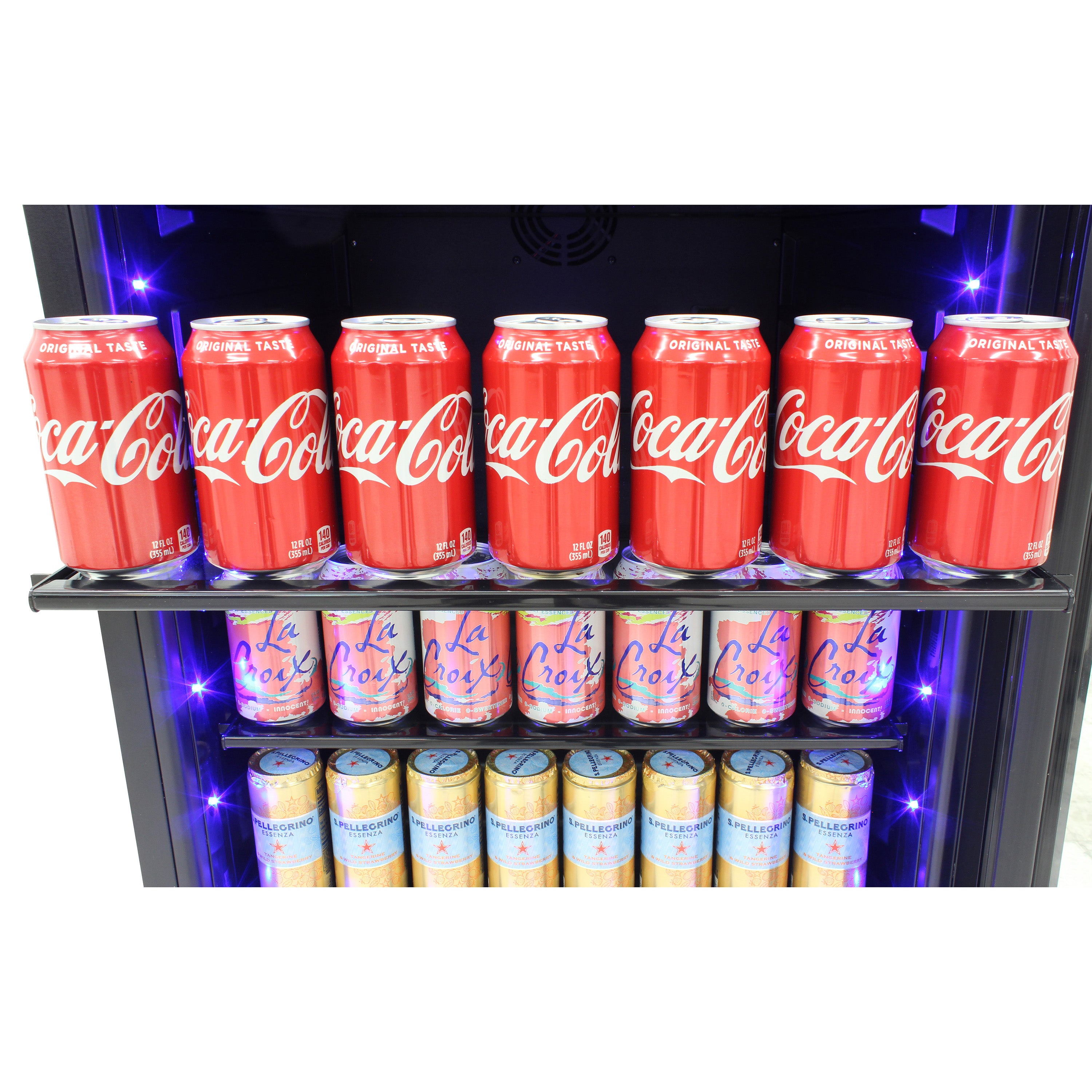 Vinotemp Butler Series Dual-Zone Wine and Beverage Cooler, 98 Bottle or 200 12 oz Can Capacity, in Black EL-100WBC-TS