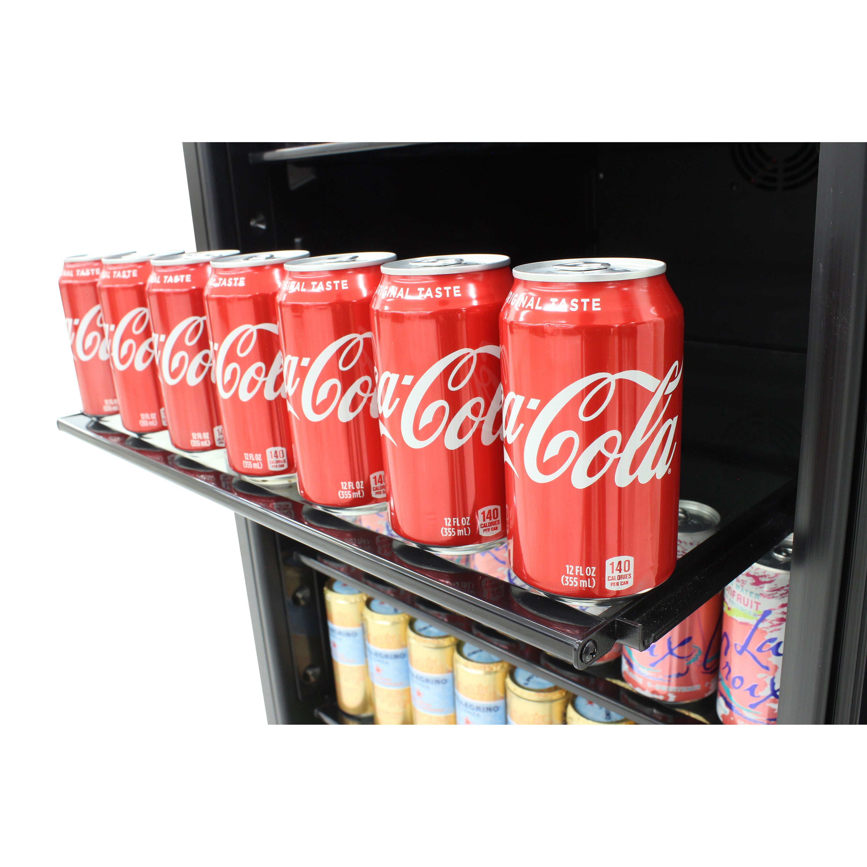 Vinotemp Butler Series Dual-Zone Wine and Beverage Cooler, 98 Bottle or 200 12 oz Can Capacity, in Black EL-100WBC-TS