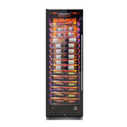 Vinotemp Backlit Series Commercial 168 Single-Zone Wine Cooler, Left Hinge, 141 Bottle Capacity, in Black EL-168COMM