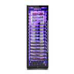 Vinotemp Backlit Series Commercial 168 Single-Zone Wine Cooler, Left Hinge, 141 Bottle Capacity, in Black EL-168COMM