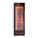 Vinotemp Backlit Series Commercial 168 Single-Zone Wine Cooler, Left Hinge, 141 Bottle Capacity, in Black EL-168COMM