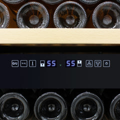 Vinotemp Garage 168 Dual-Zone Wine Cooler, 203 Bottle Capacity, in Black EL-168GFEB