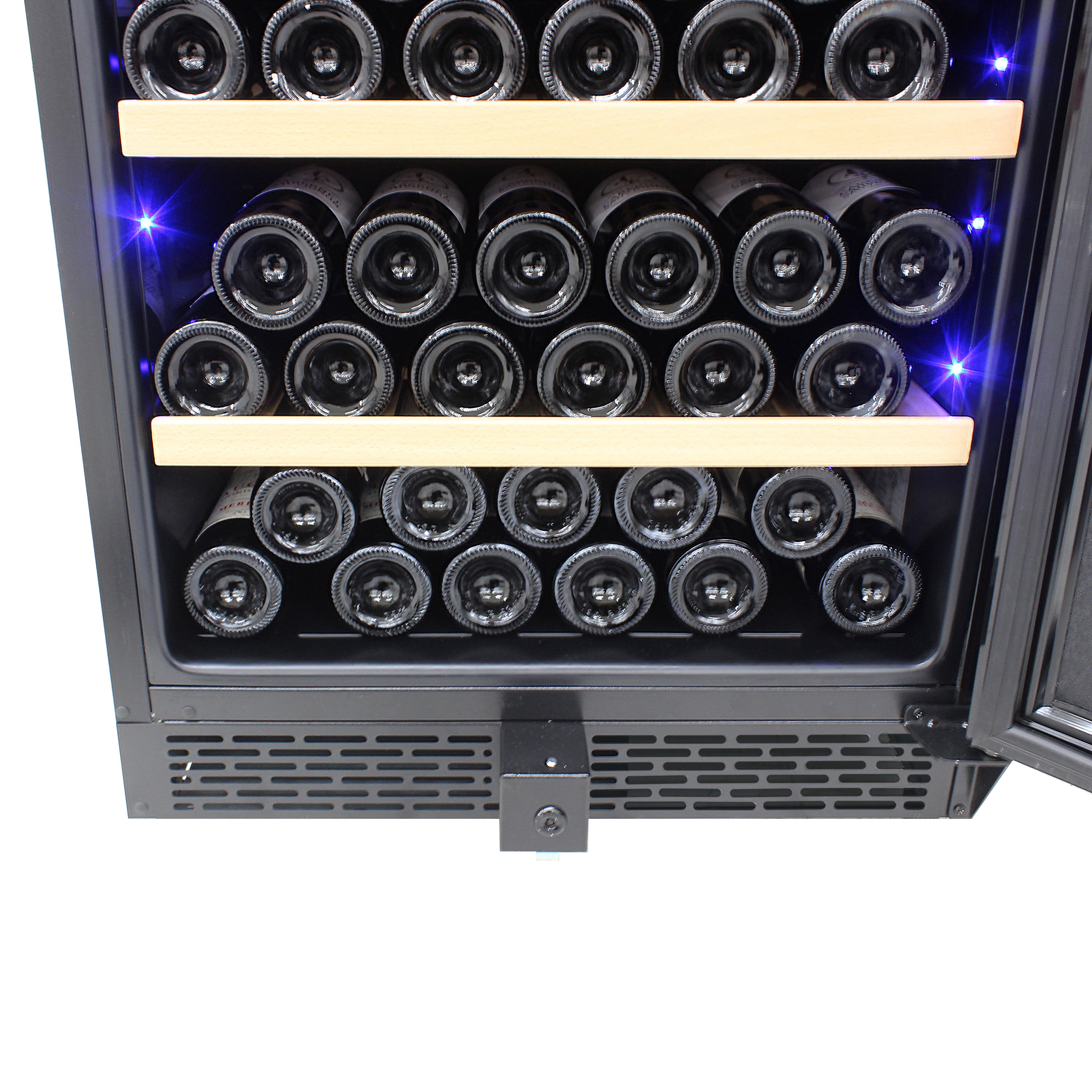 Vinotemp Garage 168 Dual-Zone Wine Cooler, 203 Bottle Capacity, in Black EL-168GFEB