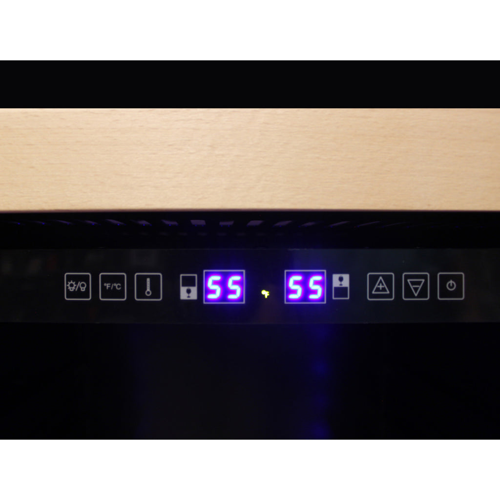 Vinotemp Connoisseur Series 168 Dual-Zone Wine Cooler, 215 Bottle Capacity, in Stainless Steel EL-168WCST