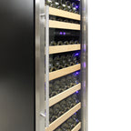 Vinotemp Connoisseur Series 168 Dual-Zone Wine Cooler, 215 Bottle Capacity, in Stainless Steel EL-168WCST