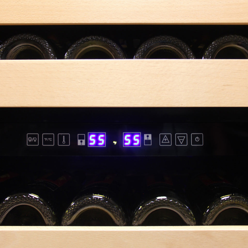 Vinotemp Connoisseur Series 168 Dual-Zone Wine Cooler, 215 Bottle Capacity, in Stainless Steel EL-168WCST
