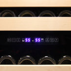 Vinotemp Connoisseur Series 168 Dual-Zone Wine Cooler, 215 Bottle Capacity, in Stainless Steel EL-168WCST