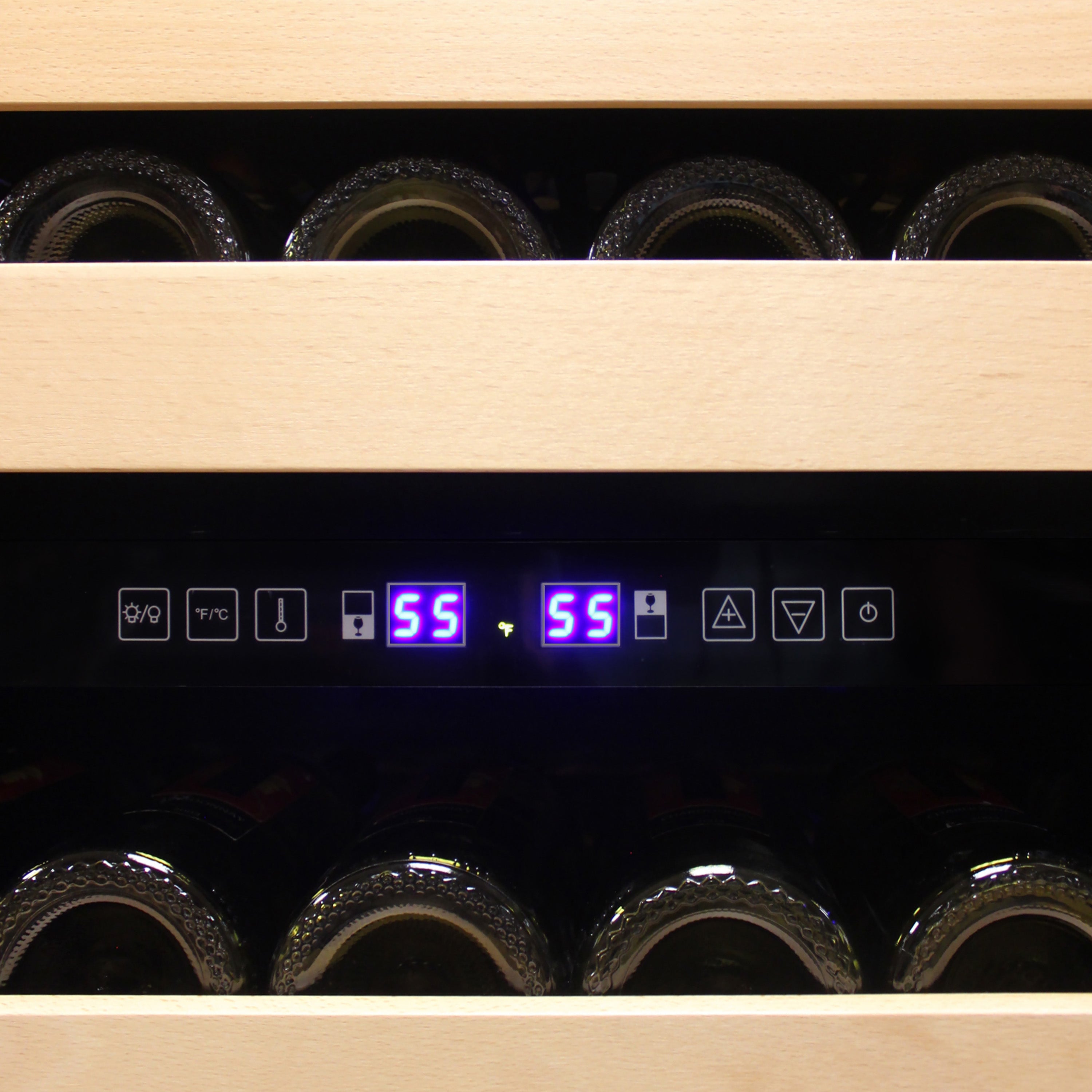 Vinotemp Connoisseur Series 168 Dual-Zone Wine Cooler, 215 Bottle Capacity, in Stainless Steel EL-168WCST