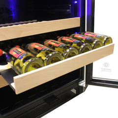 Vinotemp Connoisseur Series 168 Dual-Zone Wine Cooler, 215 Bottle Capacity, in Stainless Steel EL-168WCST