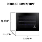 Vinotemp Wall-Mounted Single-Zone Wine Cooler, 24 Bottle Capacity, in Black EL-24WCUB