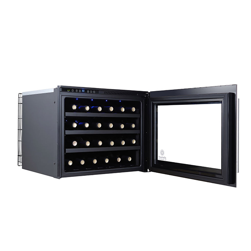 Vinotemp Wall-Mounted Single-Zone Wine Cooler, 24 Bottle Capacity, in Black EL-24WCUB