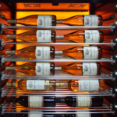 Vinotemp Backlit Series Commercial 300 Wine Cooler, Left Hinge, 188 Bottle Capacity, in Black EL-300COMM-L