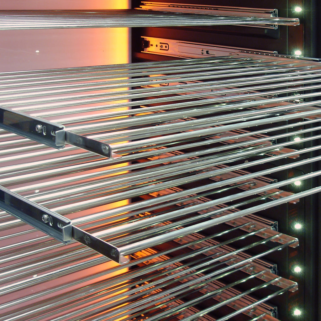 Vinotemp Backlit Series Commercial 300 Wine Cooler, Left Hinge, 188 Bottle Capacity, in Black EL-300COMM-L