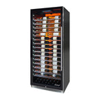 Vinotemp Backlit Series Commercial 300 Wine Cooler, Left Hinge, 188 Bottle Capacity, in Black EL-300COMM-L