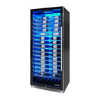 Vinotemp Backlit Series Commercial 300 Wine Cooler, Left Hinge, 188 Bottle Capacity, in Black EL-300COMM-L