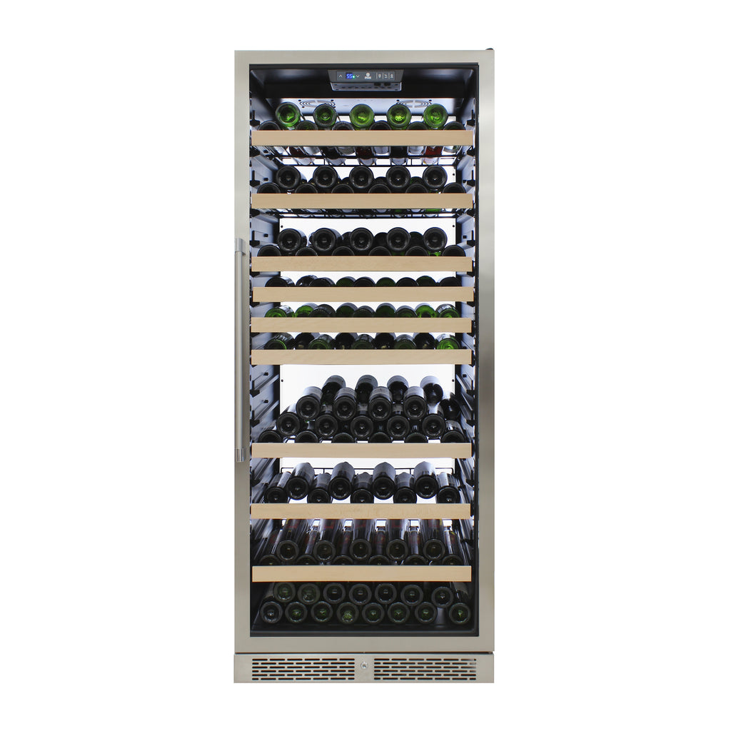 Vinotemp White Backlit Panel Single-Zone Wine Cooler, 173 Bottle Capacity, in Stainless Steel EL-300DSWL