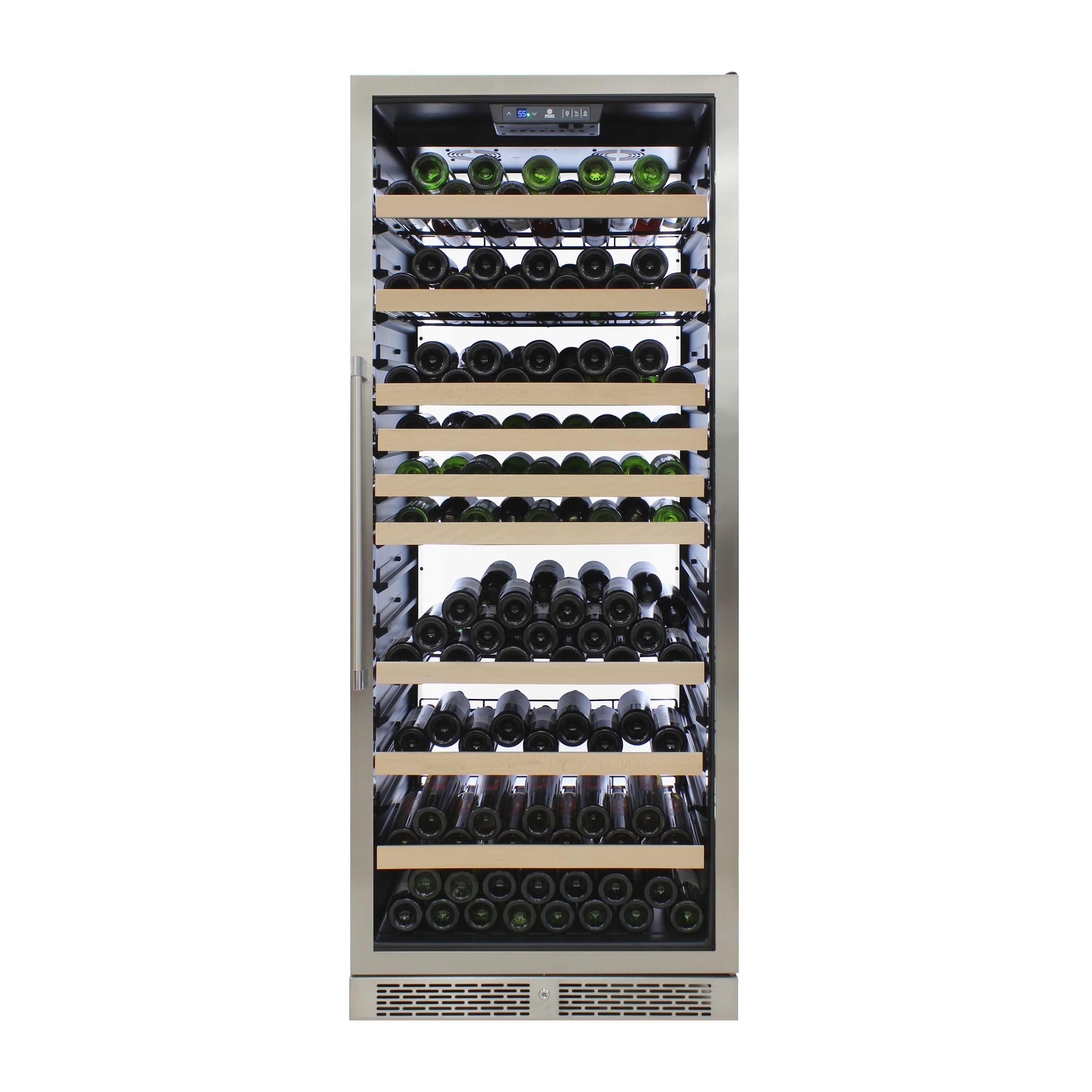 Vinotemp White Backlit Panel Single-Zone Wine Cooler, 173 Bottle Capacity, in Stainless Steel EL-300DSWL
