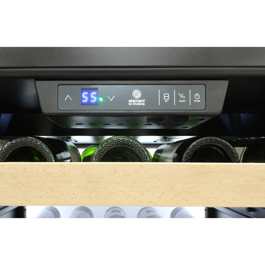 Vinotemp White Backlit Panel Single-Zone Wine Cooler, 173 Bottle Capacity, in Stainless Steel EL-300DSWL