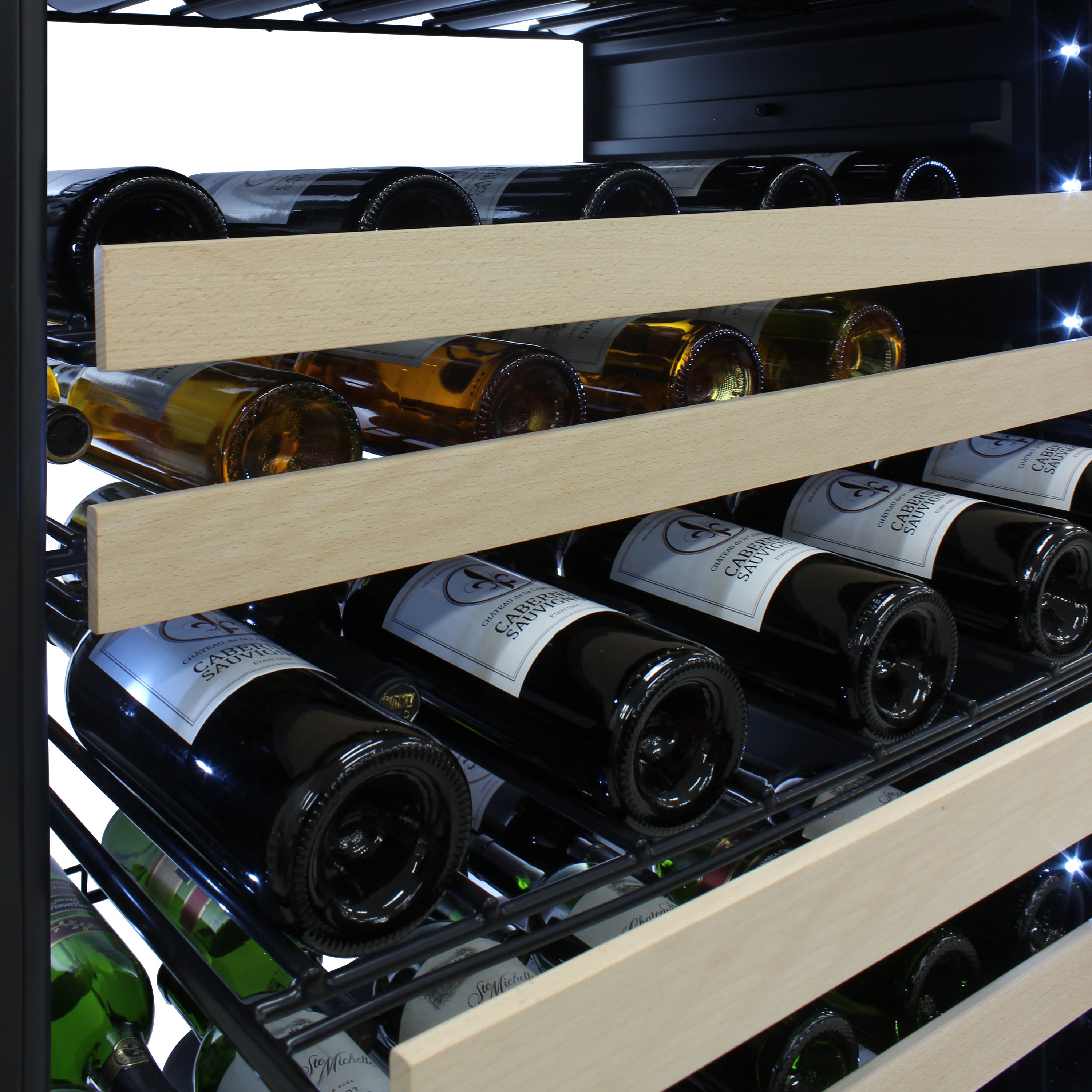 Vinotemp White Backlit Panel Single-Zone Wine Cooler, 173 Bottle Capacity, in Stainless Steel EL-300DSWL