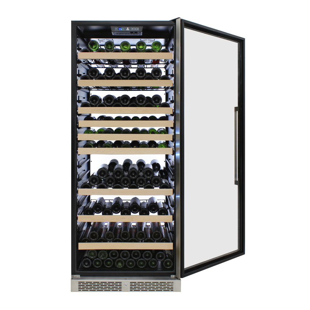 Vinotemp White Backlit Panel Single-Zone Wine Cooler, 173 Bottle Capacity, in Stainless Steel EL-300DSWL