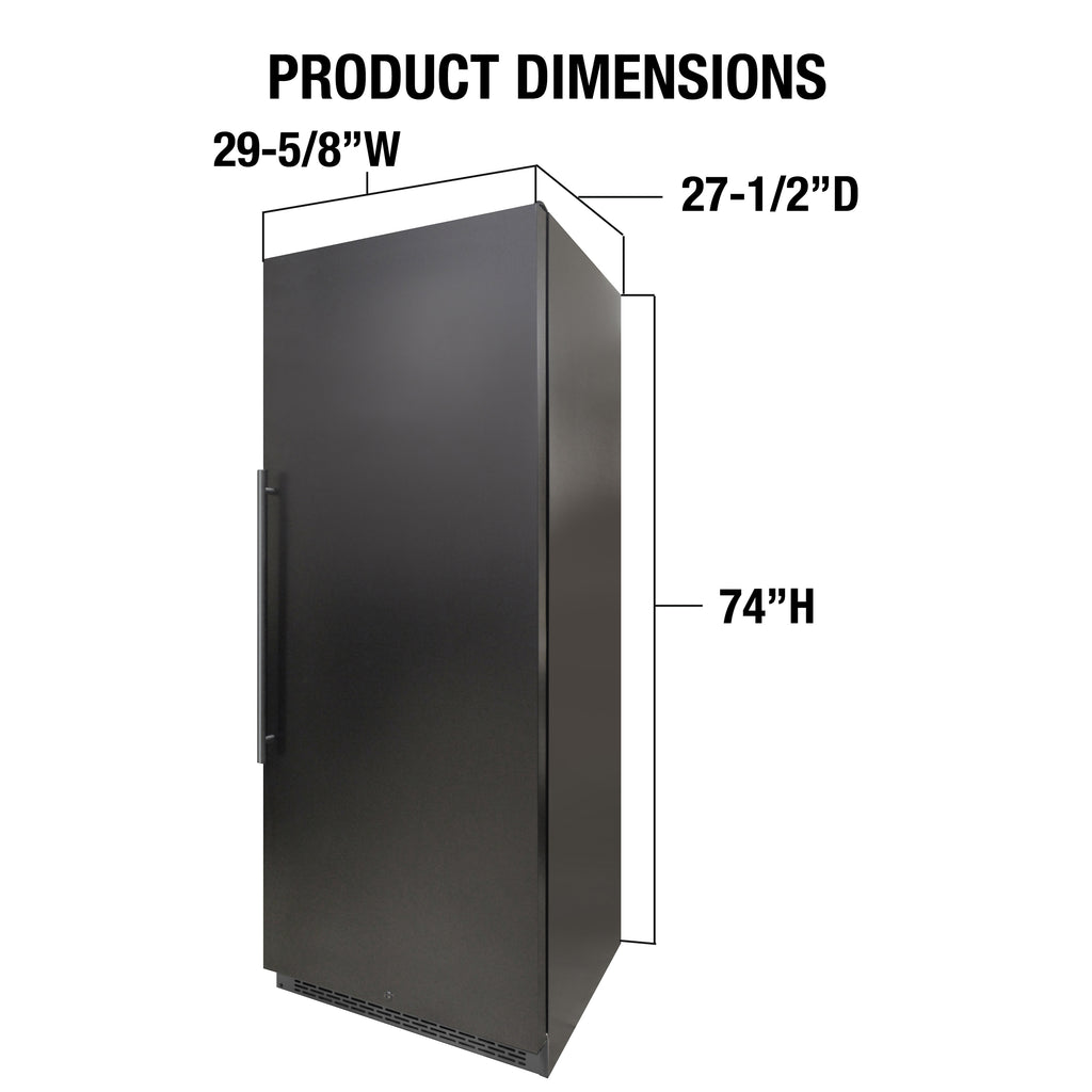Vinotemp 300-Bottle Garage Wine Cooler with Dual Zone Cooling &amp; Digital Control Panel, in Black EL-300GFEBRR