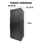 Vinotemp 300-Bottle Garage Wine Cooler with Dual Zone Cooling &amp; Digital Control Panel, in Black EL-300GFEBRR
