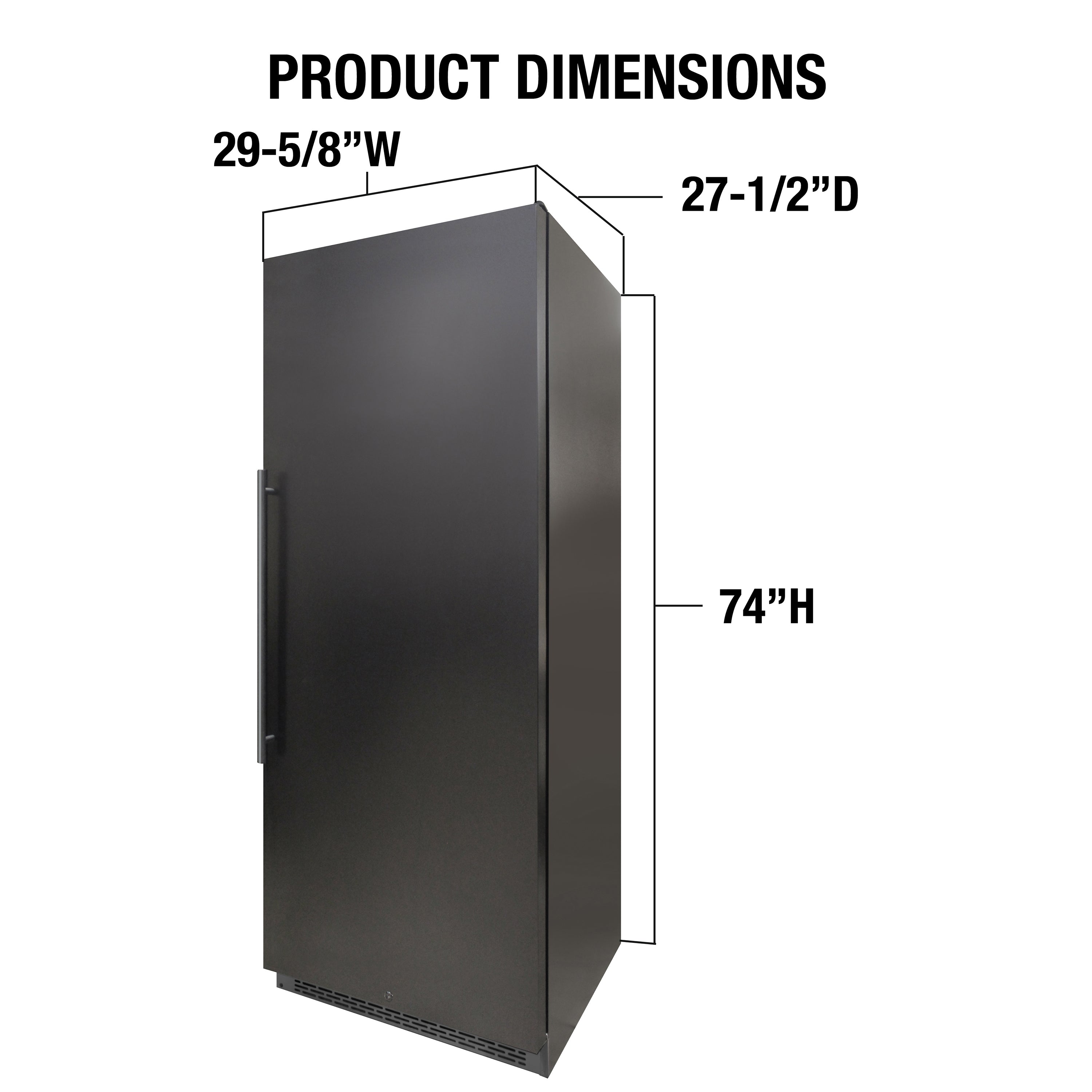Vinotemp 300-Bottle Garage Wine Cooler with Dual Zone Cooling &amp; Digital Control Panel, in Black EL-300GFEBRR