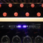 Vinotemp 300-Bottle Garage Wine Cooler with Dual Zone Cooling &amp; Digital Control Panel, in Black EL-300GFEBRR