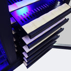 Vinotemp Connoisseur Series Dual-Zone 30" Wine and Beverage Cooler, 33 Bottles and 101 12 oz Can Capacity, in Black EL-30SWCB2D