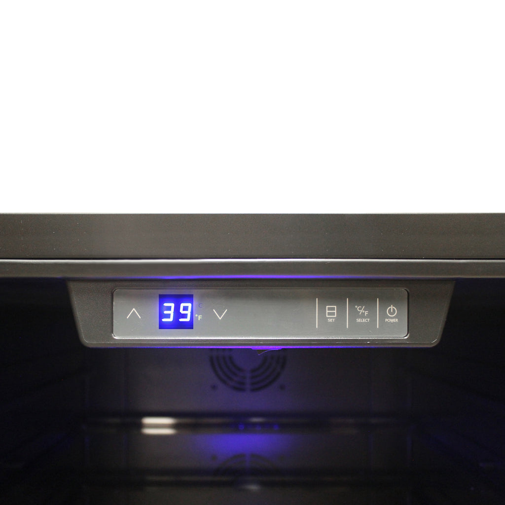 Vinotemp Connoisseur Series 46 Single-Zone Beverage Cooler, Left Hinge, 161 12 oz Can Capacity, in Stainless Steel EL-46WCBC-L