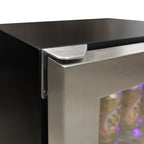 Vinotemp Connoisseur Series 46 Single-Zone Beverage Cooler, Left Hinge, 161 12 oz Can Capacity, in Stainless Steel EL-46WCBC-L