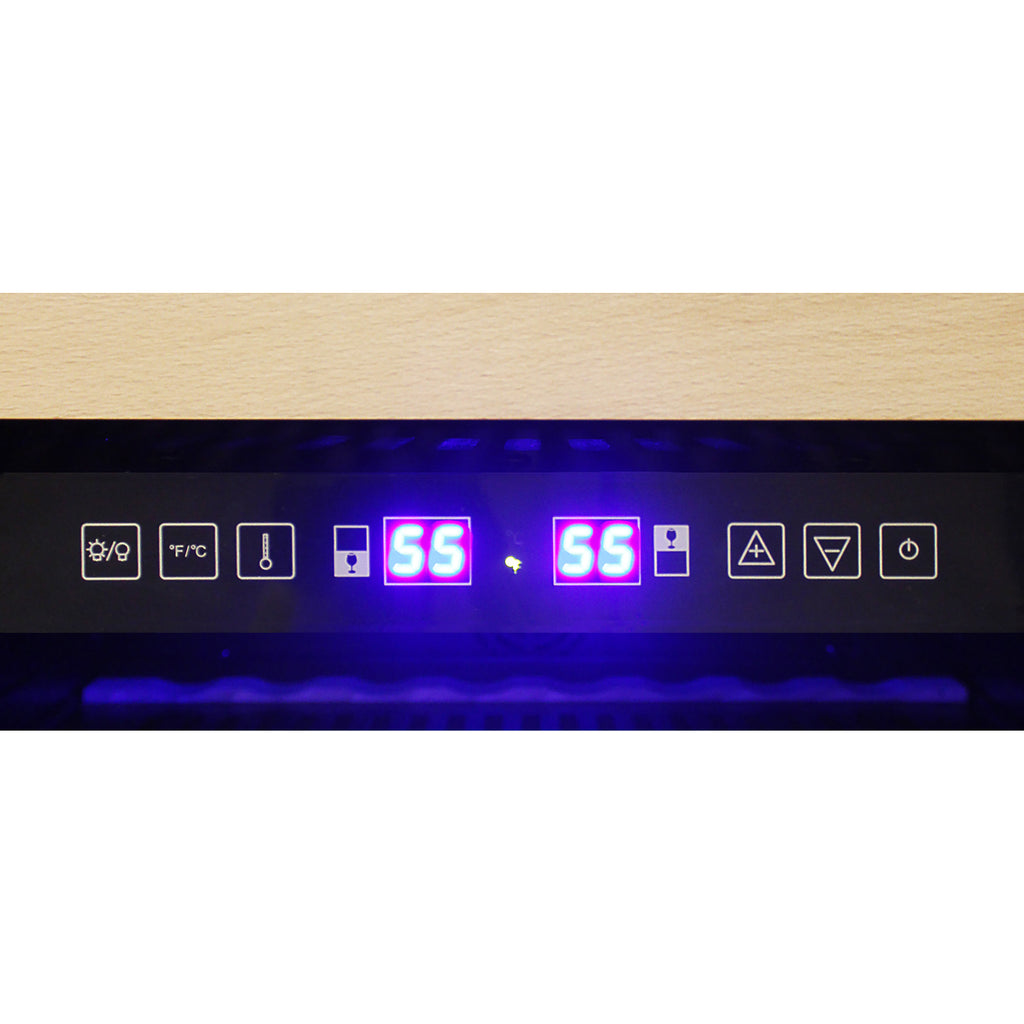 Vinotemp Connoisseur Series 46 Dual-Zone Wine Cooler, Right Hinge, 46 Bottle Capacity, in Stainless Steel EL-46WCST