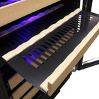 Vinotemp Connoisseur Series 46 Dual-Zone Wine Cooler, Right Hinge, 46 Bottle Capacity, in Stainless Steel EL-46WCST