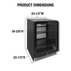 Vinotemp Backlit Series Commercial Beverage Cooler, Left Hinge, 117 Can Capacity, in Black EL-54BCCOMM-L
