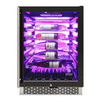 Vinotemp Backlit Series Commercial Single-Zone Wine Cooler, 41 Bottle Capacity, in Black EL-54COMM