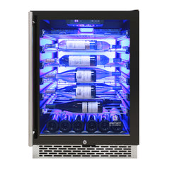 Vinotemp Backlit Series Commercial Single-Zone Wine Cooler, 41 Bottle Capacity, in Black EL-54COMM