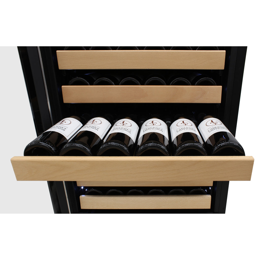 Vinotemp Connoisseur Series Dual-Zone Wine and 2 Drawer Beverage Cooler, 108 Bottles and 100 12 oz Can Capacity, in Stainless Steel EL-BWC108-SS-L