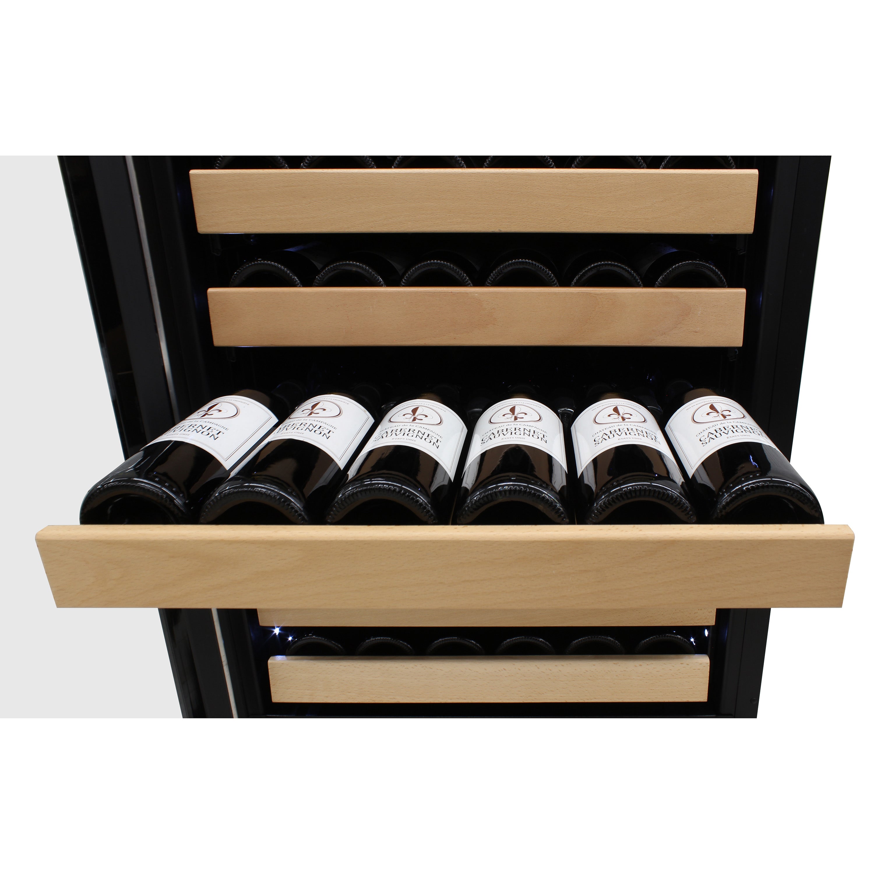 Vinotemp Connoisseur Series Dual-Zone Wine and 2 Drawer Beverage Cooler, 108 Bottles and 100 12 oz Can Capacity, in Stainless Steel EL-BWC108-SS-L