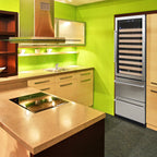 Vinotemp Connoisseur Series Dual-Zone Wine and 2 Drawer Beverage Cooler, 108 Bottles and 100 12 oz Can Capacity, in Stainless Steel EL-BWC108-SS-L